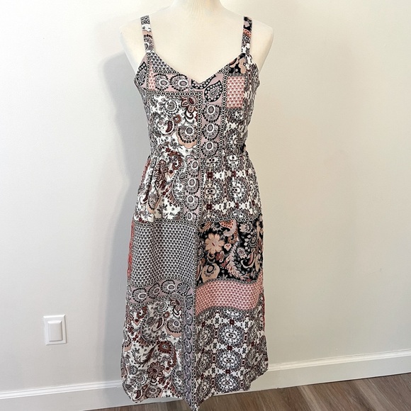 Rachel Zoe Linen Paisley Print Midi Dress – Size 6 - Picture 1 of 4
